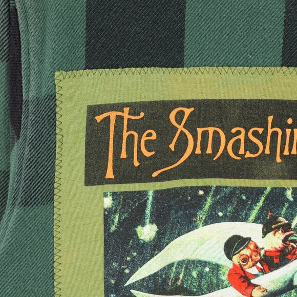 Upcycled Reworked The Smashing Pumpkins 1996 Tour Flannel Custom Retro Jacket - Picture 7 of 8